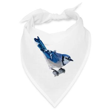 Blaue Chara - Bandana - Weiß - Vorne