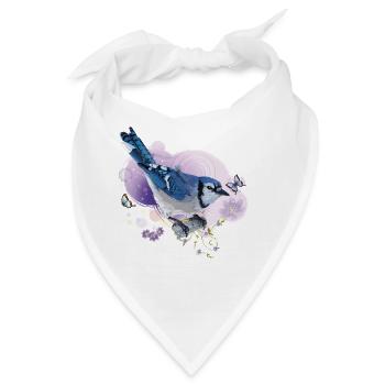 Blaue Chara - Bandana - Weiß - Vorne