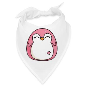 Rosa Pinguine Süß Komisch - Bandana - Weiß - Vorne