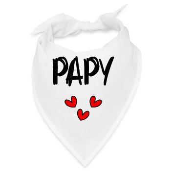 OPA. VATERTAG. ALLES GUTE ZUM GEBURTSTAG OPA. ICH LIEBE DICH - Bandana - Weiß - Vorne