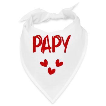 OPA. VATERTAG. ALLES GUTE ZUM GEBURTSTAG OPA. ICH LIEBE DICH - Bandana - Weiß - Vorne