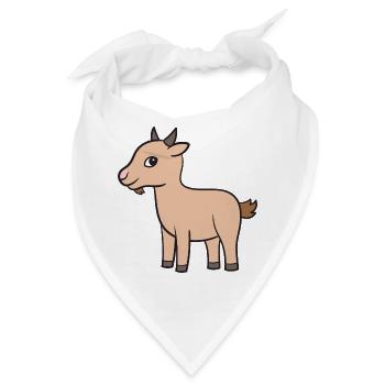 Ziege Ziegen Geiss - Bandana - Weiß - Vorne