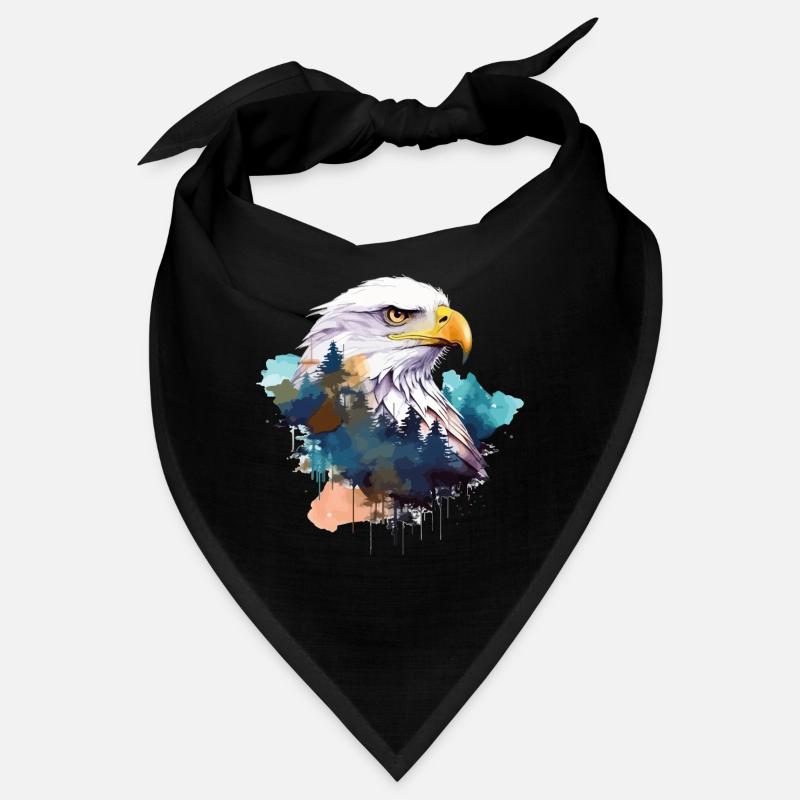 Eagle Head Nature Wilderness Forest Trees Art Bandana