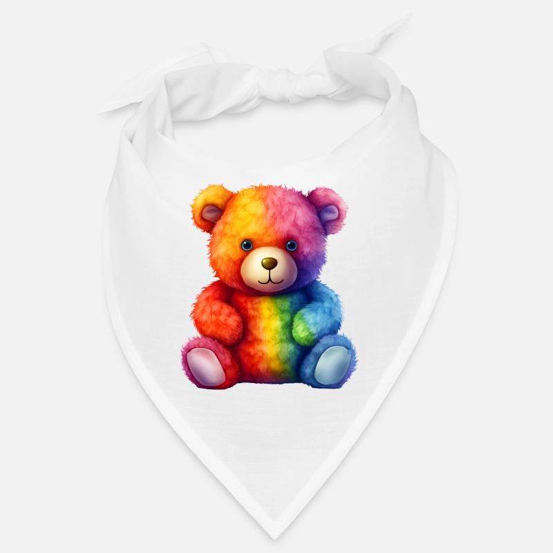 Rainbow Plush Bear Hug Bandana