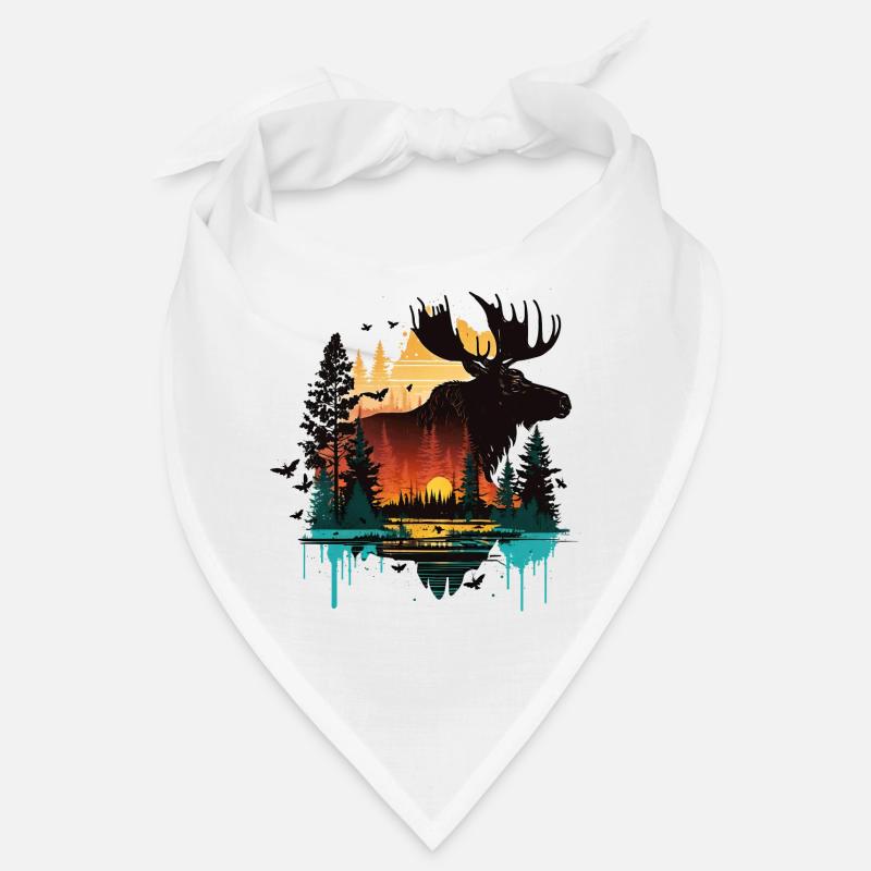Moose - Landscape - Sunset Bandana