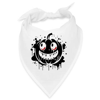 Kürbis Gruselig Halloween Motto - Bandana - Weiß - Vorne