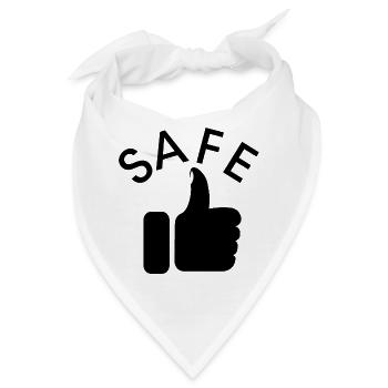 safe daumen Symbol läuft super Icon Illustration - Bandana - Weiß - Vorne