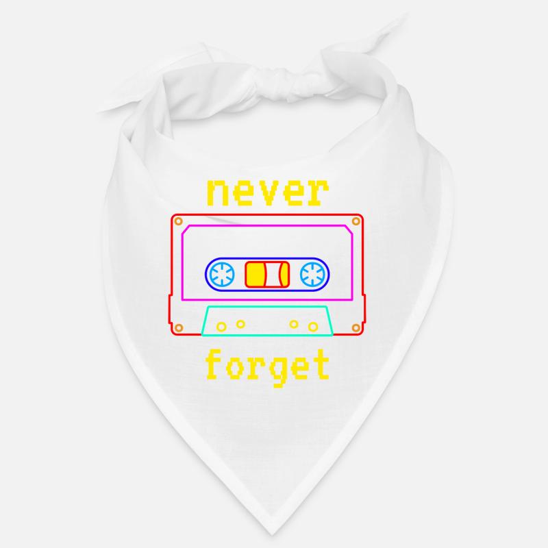 Kassette Never forget Audiokassette Vintage Retro Bandana