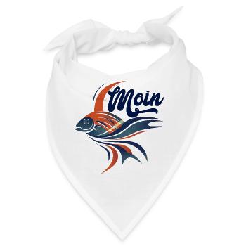 Farbiger Flussfisch Abstract Moin - Bandana - Weiß - Vorne