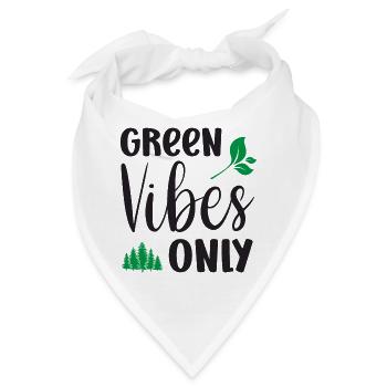 Nur grüne Vibes - Bandana - Weiß - Vorne