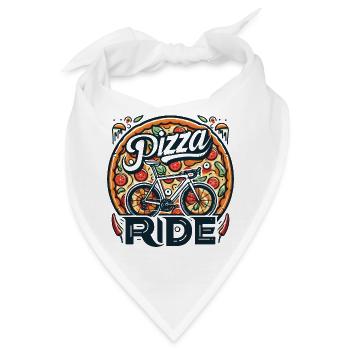 Design der Pizza-Radtour - Bandana - Weiß - Vorne