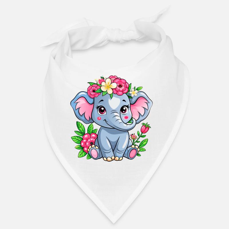 Fleur aimant bébé éléphant Bandana