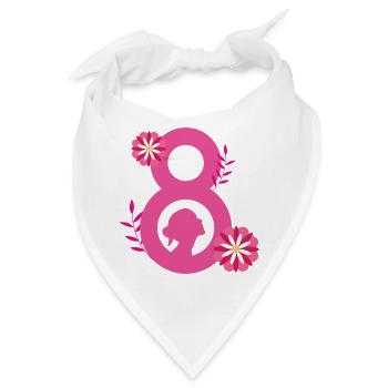 8. März Frauentag 1 - Bandana - Weiß - Vorne
