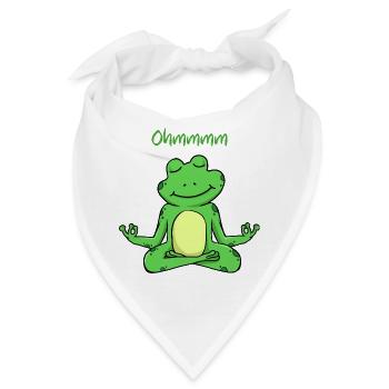 Ohmmm ein lustiger Yoga Frosch - Bandana - Weiß - Vorne