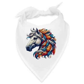 Pferd - Bandana - Weiß - Vorne