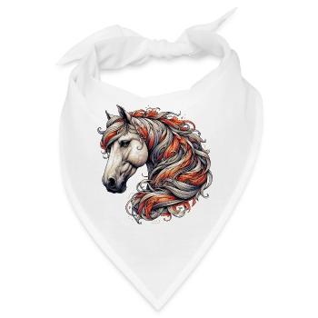 Pferd - Bandana - Weiß - Vorne