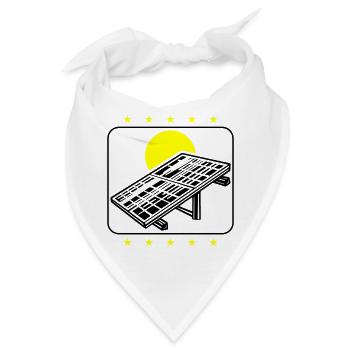 Photovoltaik Solar Energie - Bandana - Weiß - Vorne