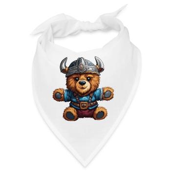 Teddybär / Kuscheltier / Stofftier / Geschenkidee - Bandana - Weiß - Vorne