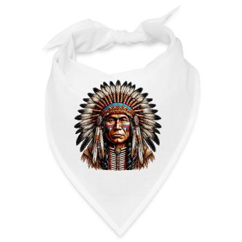 Amerikanisch Indianer Amerikanische Rote Haut - Bandana - Weiß - Vorne