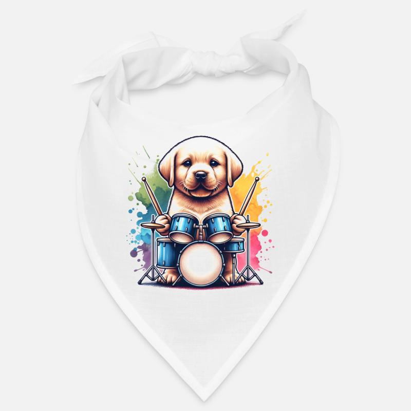 Cool Labrador Drummer Bandana