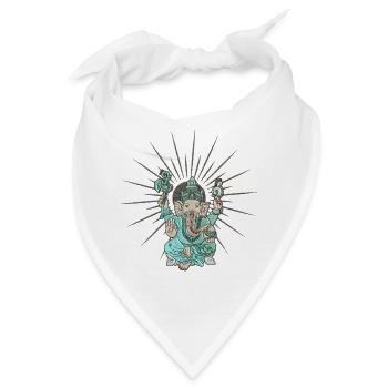 Indischer Elefant Ganesha. - Bandana - Weiß - Vorne