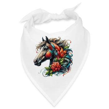 Pferd - Bandana - Weiß - Vorne