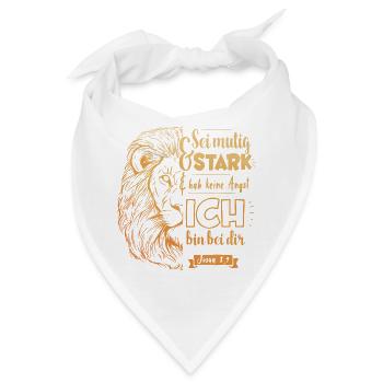 Josua 1 9 - Sei mutig und stark - Bandana - Weiß - Vorne