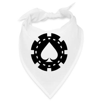 Poker-Chip - Bandana - Weiß - Vorne