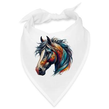 Pferd - Bandana - Weiß - Vorne