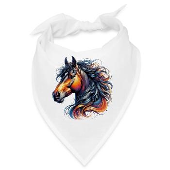 Pferd - Bandana - Weiß - Vorne