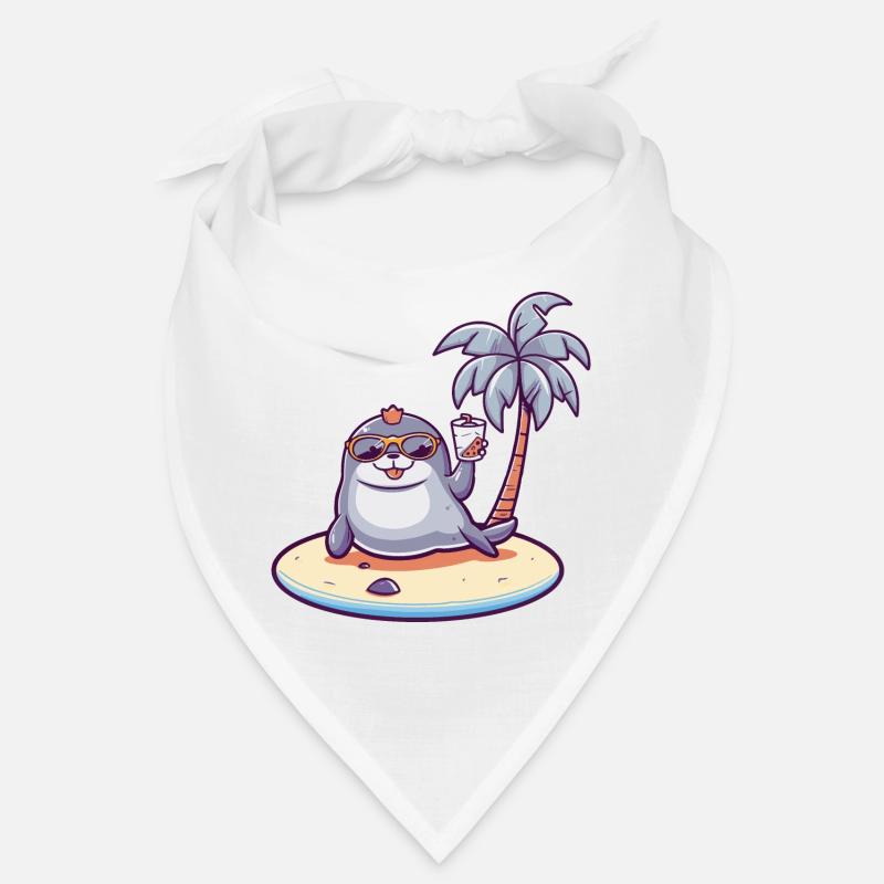 Seal Summer Beach Vacation Bandana