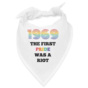 LGBT Pride Month - Die erste Pride war ein Aufruhr - Bandana - Weiß - Vorne