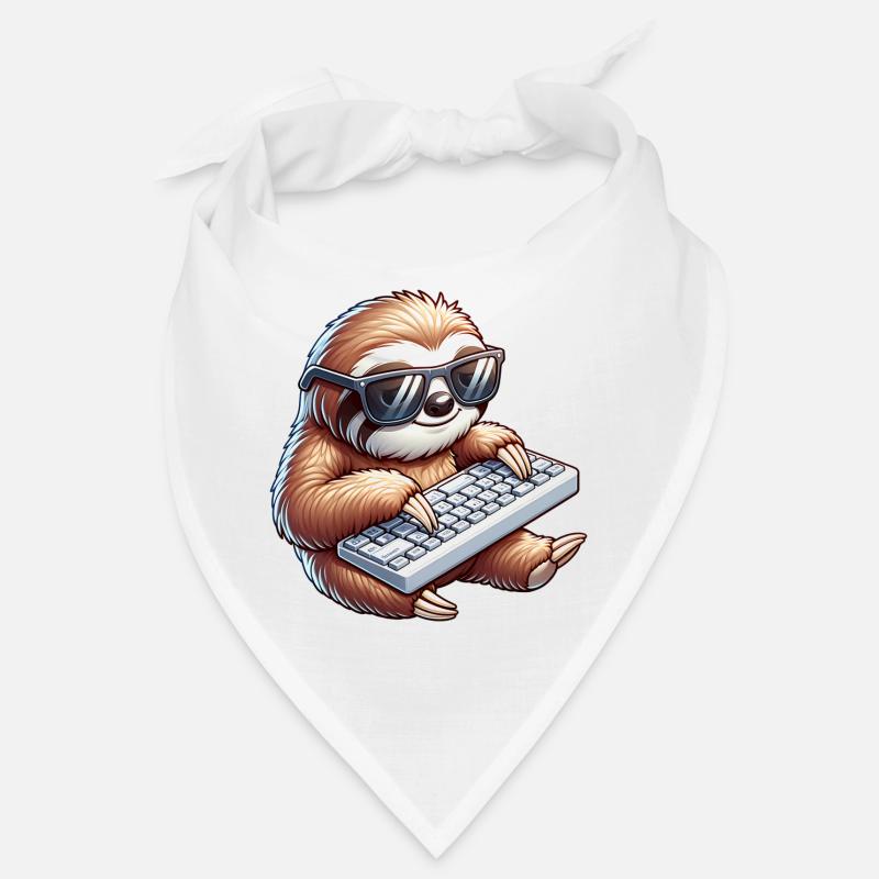 Funny Nerd Gamer Sloth PC Design Bandana