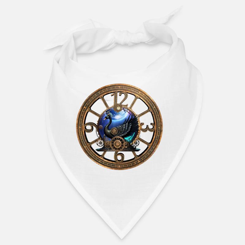 Black Steampunk Swan Bandana