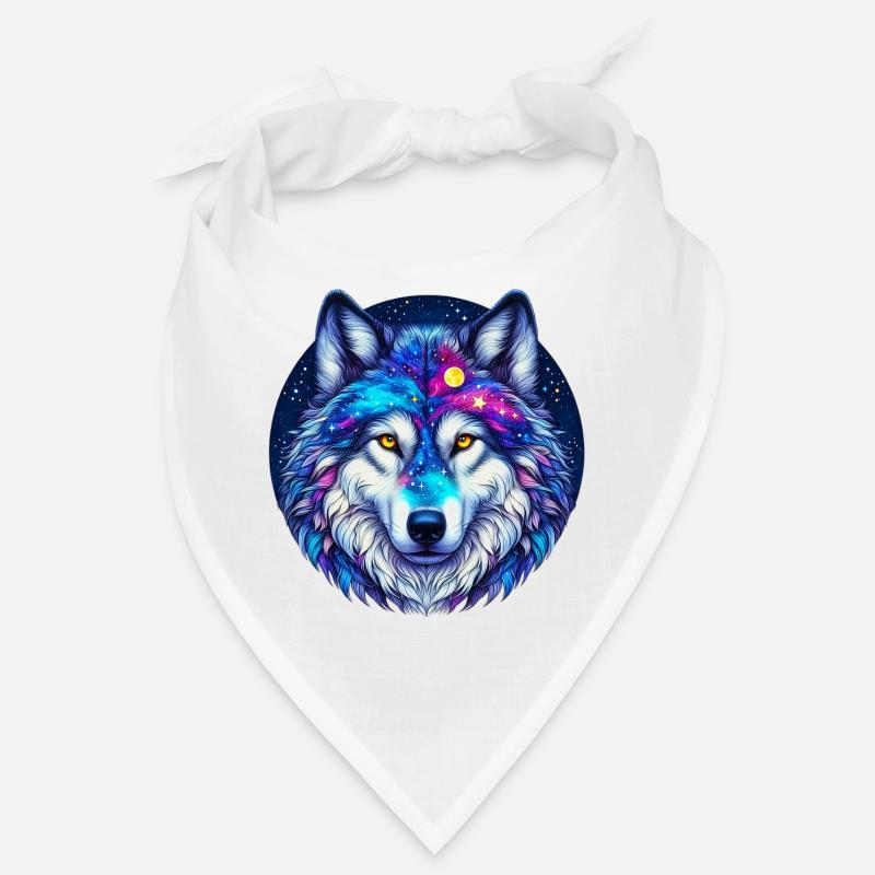 Wolf - Bandana - Weiß