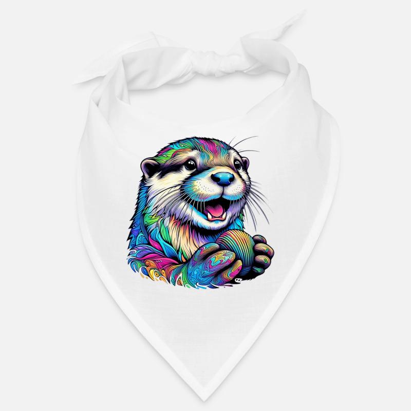 Fischotter mit Panzer Bandana