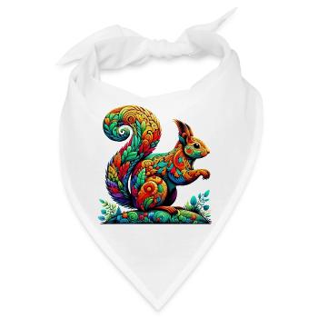Eichhörnchen - Bandana - Weiß - Vorne
