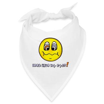 Hypnose - gelbes Gesicht - Lustiges Emoticon  - Bandana - Weiß - Vorne