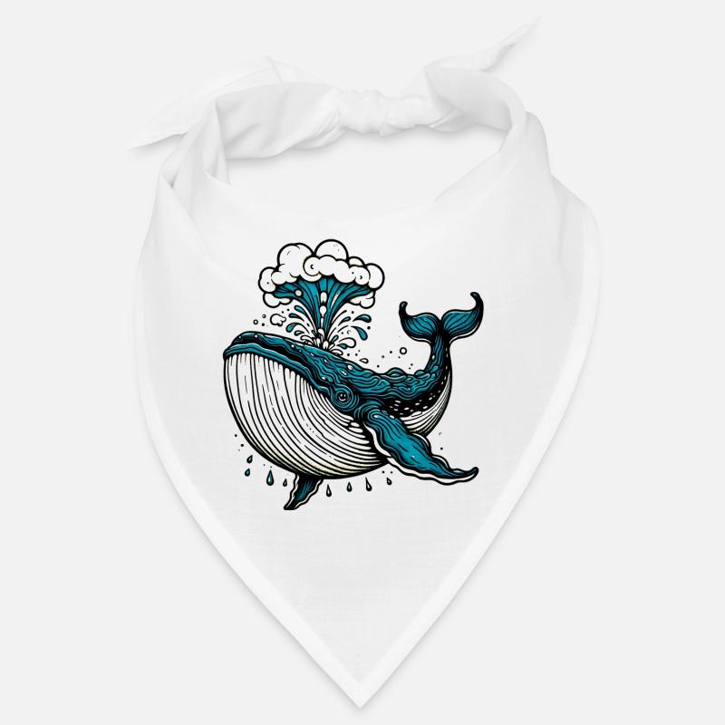 Baleine - Bandana - blanc