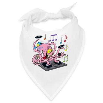 Deejay Oktopus - Bandana - Weiß - Vorne