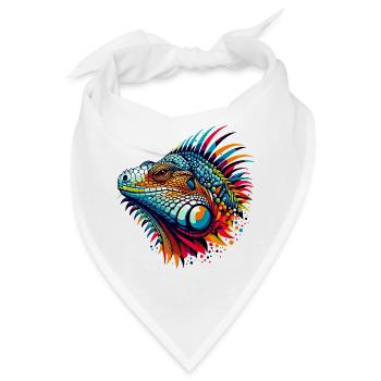Leguan - Bandana - Weiß - Vorne