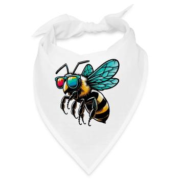 Biene - Bandana - Weiß - Vorne