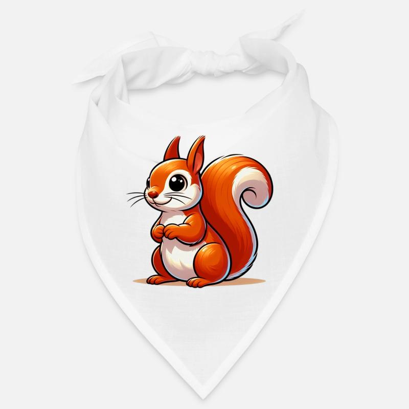 Eichhörnchen - Bandana - Weiß