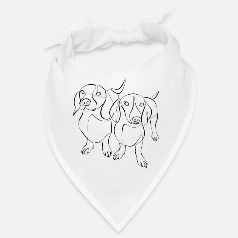 Dachshund, Dackel, Teckel, Rauhaardackel Line Art Bandana