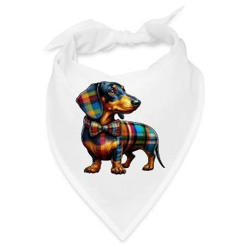 Dachshund - Bandana - Weiß - Vorne