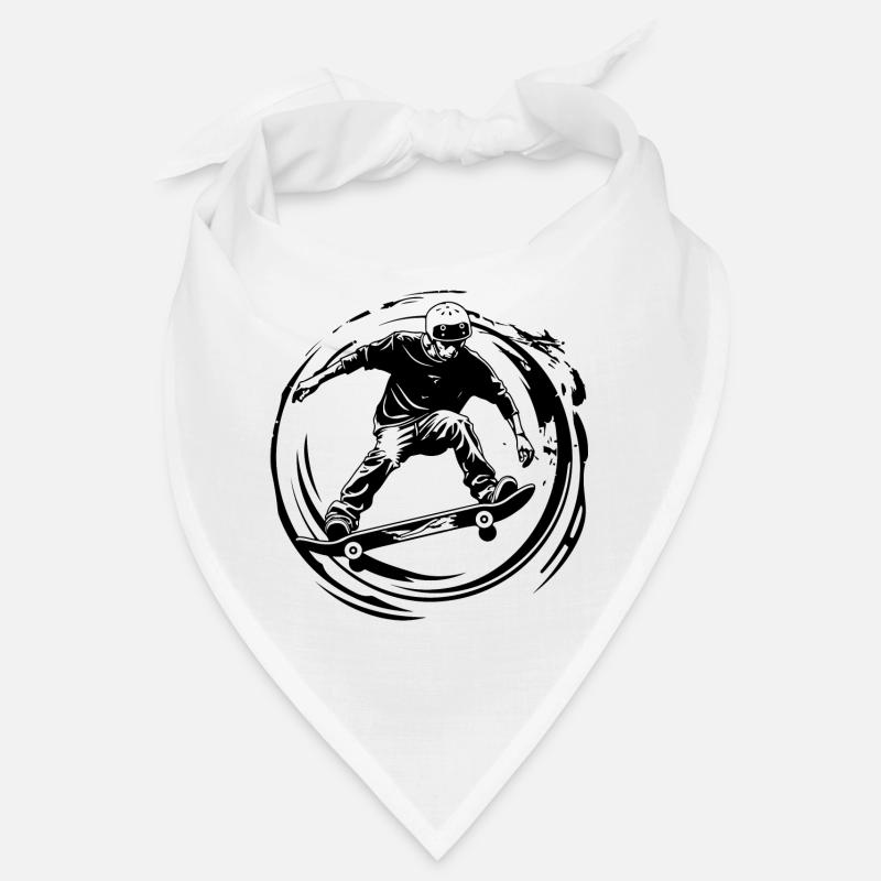 Skateboarding Mann Skateboard Silhouette Bandana