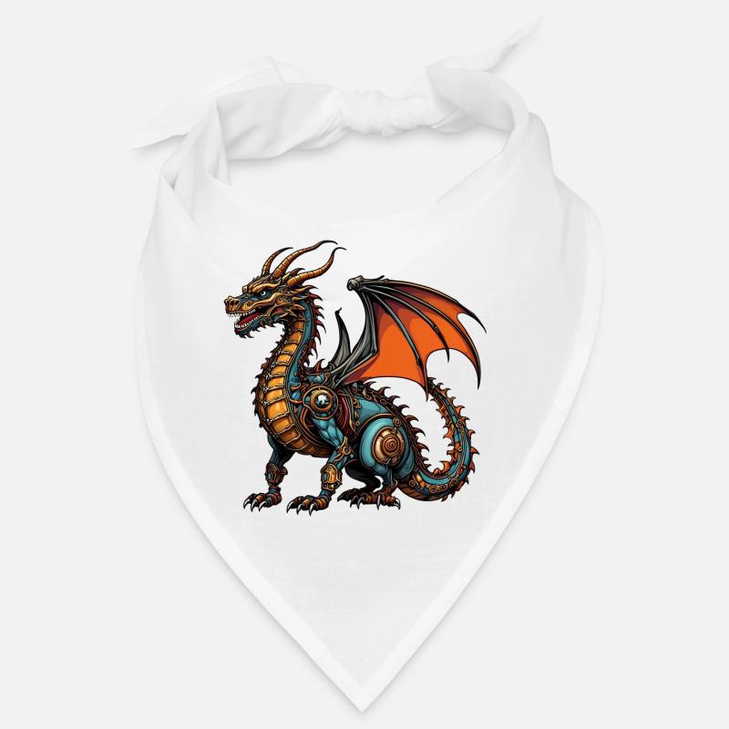 Drache - Bandana - Weiß