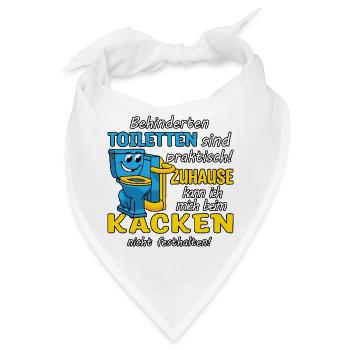 Behinderten Toilette - Bandana - Weiß - Vorne
