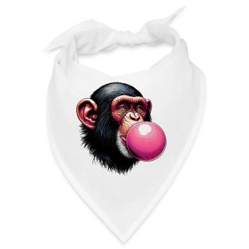 Affe - Bandana - Weiß - Vorne