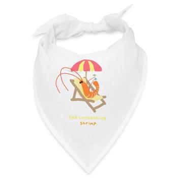 Garnelen beim Sonnenbaden - Bandana - Weiß - Vorne